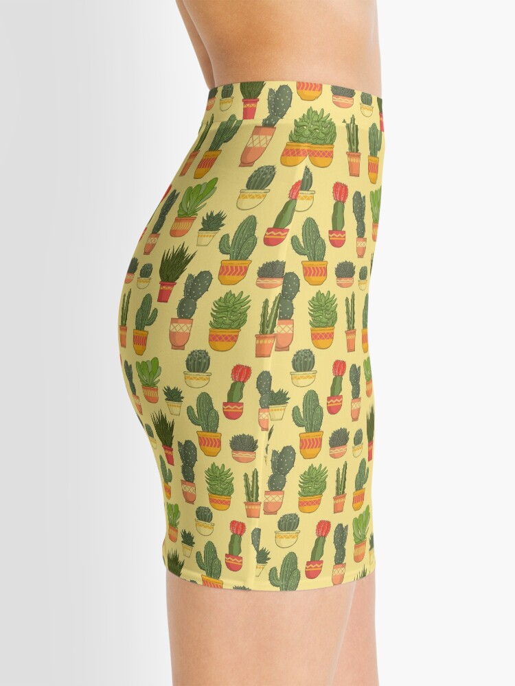 Alternate view of Cactus and Succulent Pattern (Tan) Mini Skirt