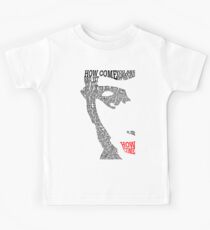 Camiseta para niños Courteeners // How Come Lyrics Typography