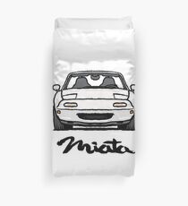 MX5 Miata NA White Duvet Cover