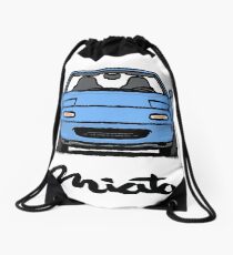 MX5 Miata NA Light Blue Drawstring Bag