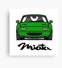 MX5 Miata NA Green Canvas Print