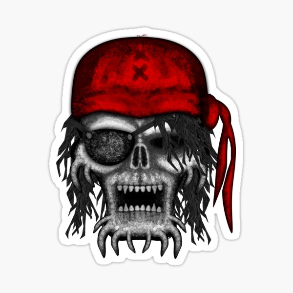 Errorface Pirate Skull Sticker