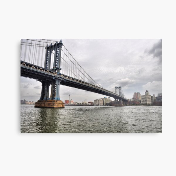 Manhattan Bridge From East River Park Metal Print