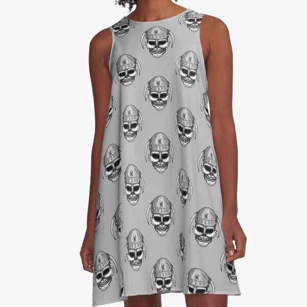 Errorface Viking Skull A-Line Dress