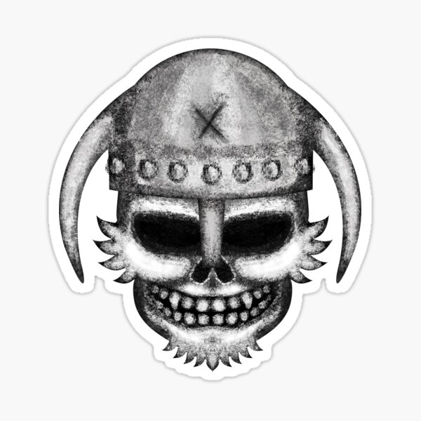 Errorface Viking Skull Sticker
