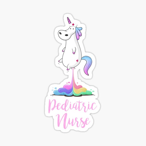Cute Unicorn Nurse for Pediatric Nurses Sticker