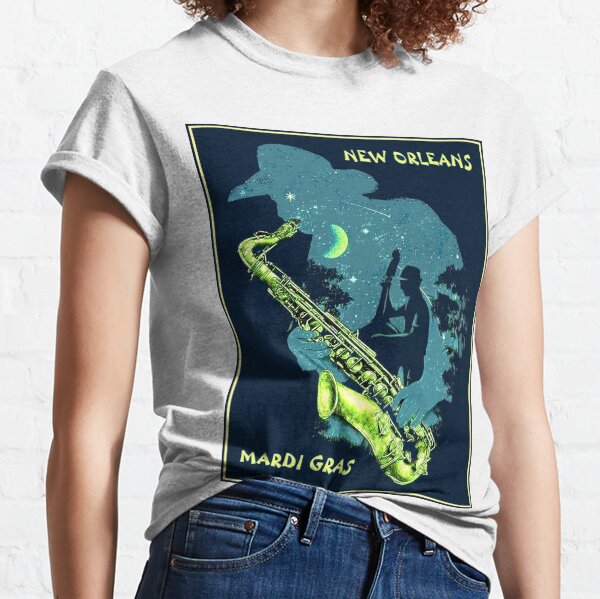MARDI GRAS : Vintage New Orleans Celebration Advertising Print Classic T-Shirt