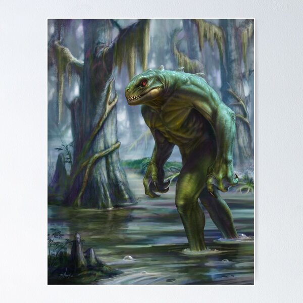Item preview, Lizardman of Scape Ore Swamp designed and sold by BrittMartinArt.