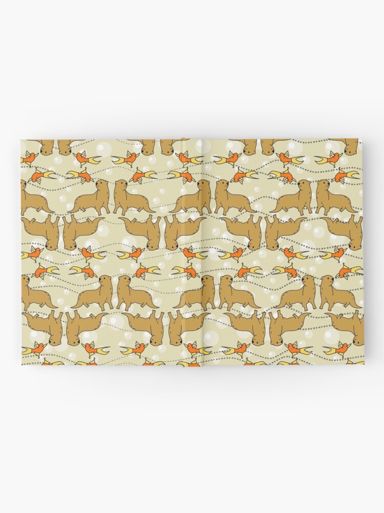 Alternate view of Friendly Little Otter with Goldfish Friend Hardcover Journal