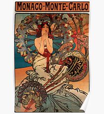 'Monaco' by Alphonse Mucha (Reproduction) Poster