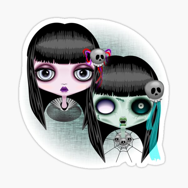 Zombie Doll The Dark Side Sticker