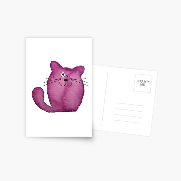 violet winking cat Postcard