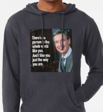Herr Rogers Custom Quote Leichter Hoodie