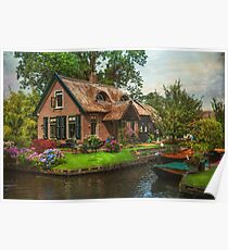 Fairytale House. Giethoorn. Venice of the North Poster