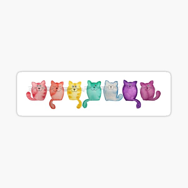 rainbow cats Sticker