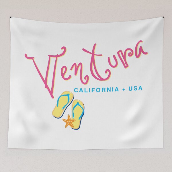 Item preview, Ventura California flip flop design designed and sold by Futurebeachbum.