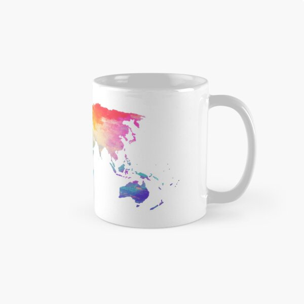 Item preview, rainbow watercolor world map designed and sold by anna s. designs.