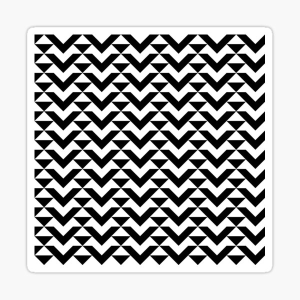 BW Tessellation 6 1 Sticker