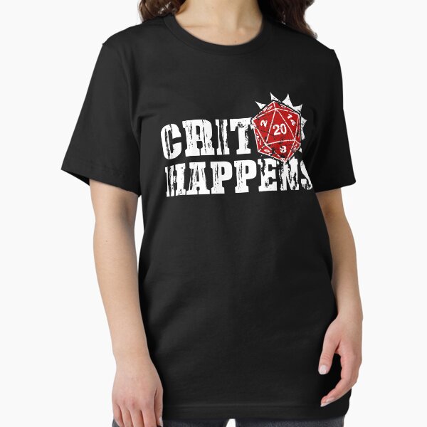 Item preview, Critical Happens Dice DND D20 Role Playing Game Unisex Shirt designed and sold by Phaedra Jones.