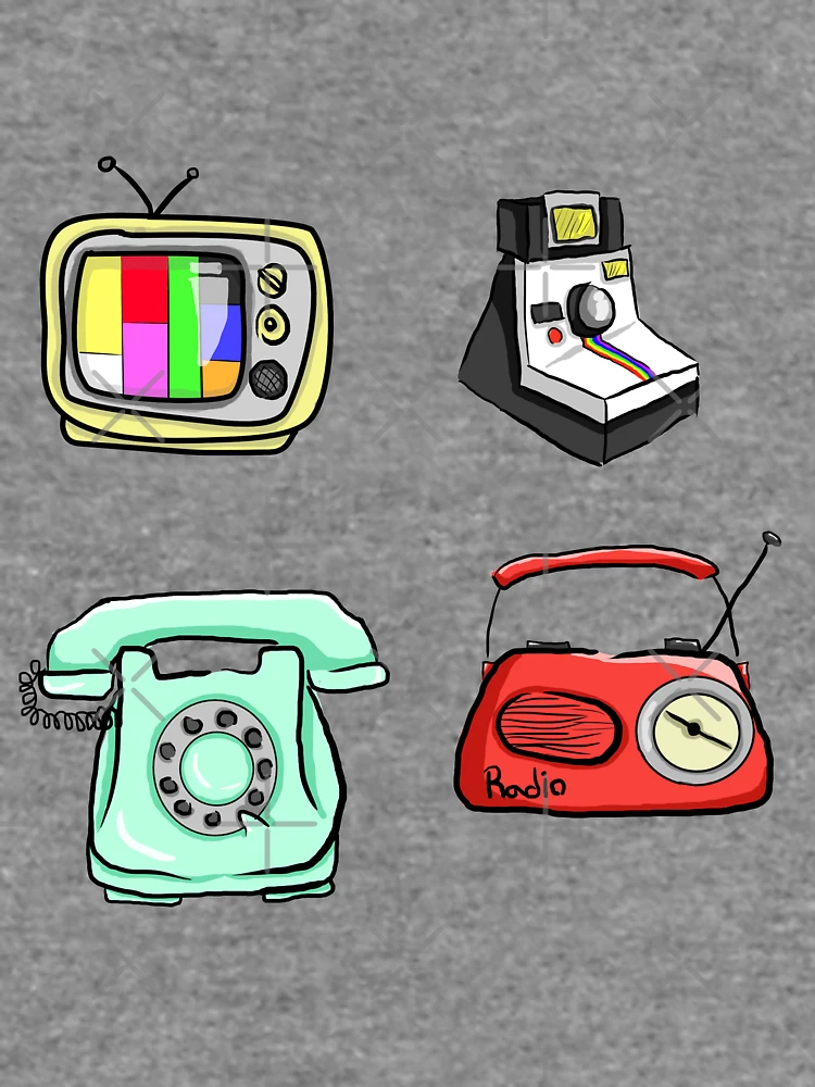 Thumbnail 6 of 6, Lightweight Sweatshirt, Retro Technology Pattern designed and sold by RagingOstrich.
