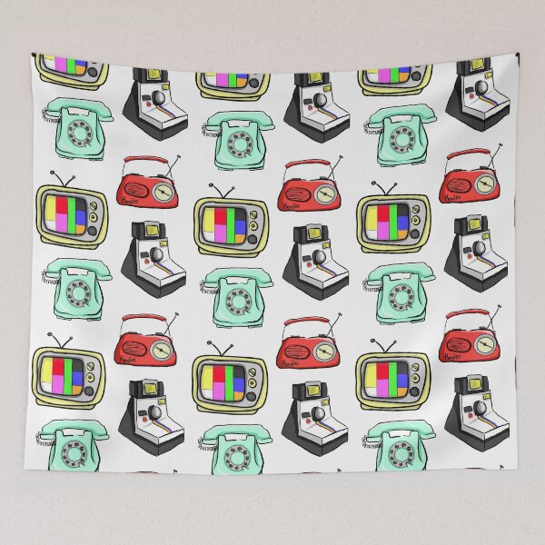Item preview, Retro Technology Pattern designed and sold by RagingOstrich.