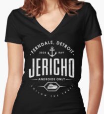 Detroit Become Human - Jericho - Kara, Markus and Conner - Dark shirt version Women's Fitted V-Neck T-Shirt