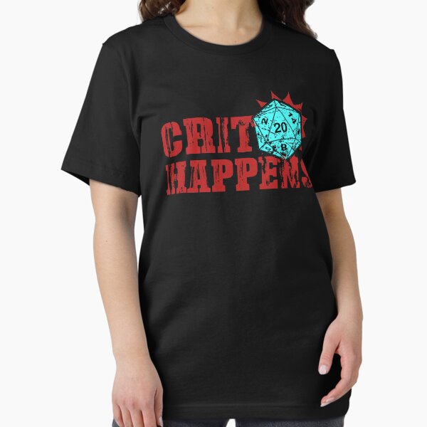 Item preview, Critical Happens Dice DND D20 Role Playing Game Unisex Shirt designed and sold by Phaedra Jones.