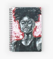 Cuaderno de espiral Negro, blanco y rojo