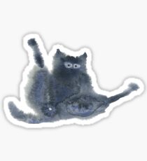 Shameless Cats: Silhouette Black Cat Sticker