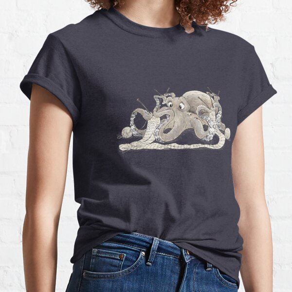 Knitting Octopus Classic T-Shirt