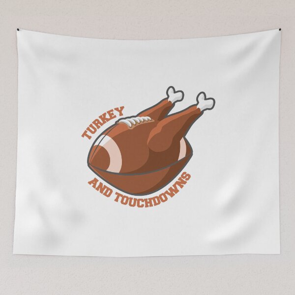 Item preview, Turkey and Touchdowns Thanksgiving and Football designed and sold by SassyYetClassy.