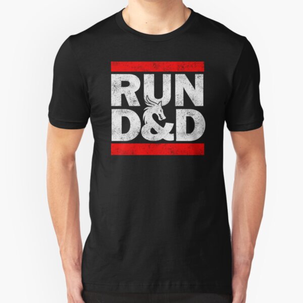 RUN DND Dungeon Game Tabletop RPG Unisex Shirt Slim Fit T-Shirt