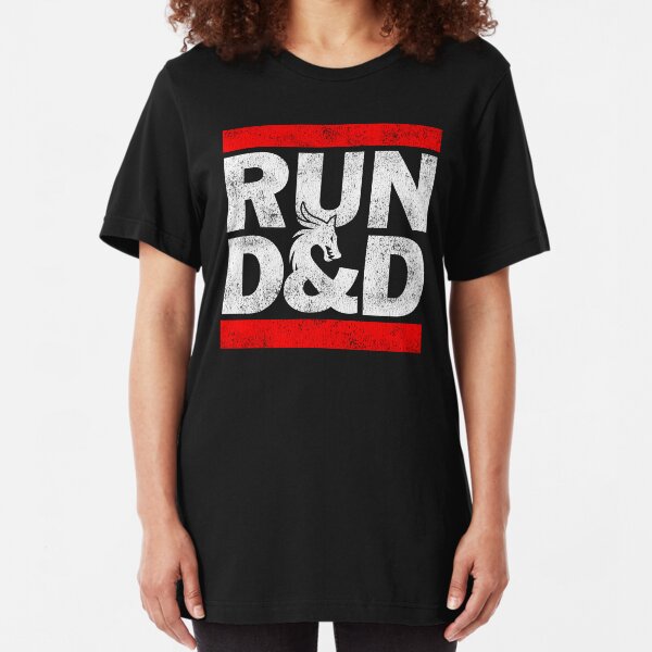 RUN DND Dungeon Game Tabletop RPG Unisex Shirt Slim Fit T-Shirt