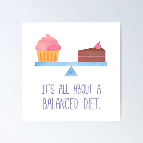 Item preview, Funny Balanced Diet Cupcake and Cake designed and sold by rustydoodle.