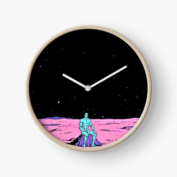 Dr. Manhattan sitting on mars (comic) Clock