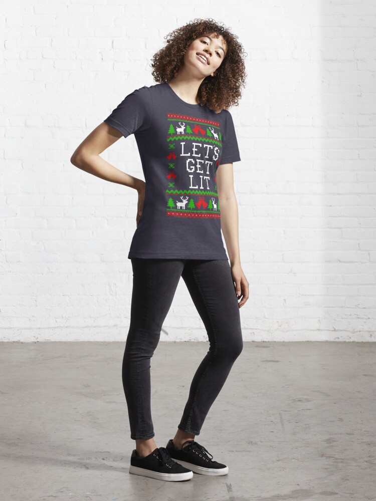 Let's get lit christmas sweater clearance womens