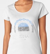 Estonia Its In My DNA - Estonia Estonian Flag In Thumbprint Women's Premium T-Shirt
