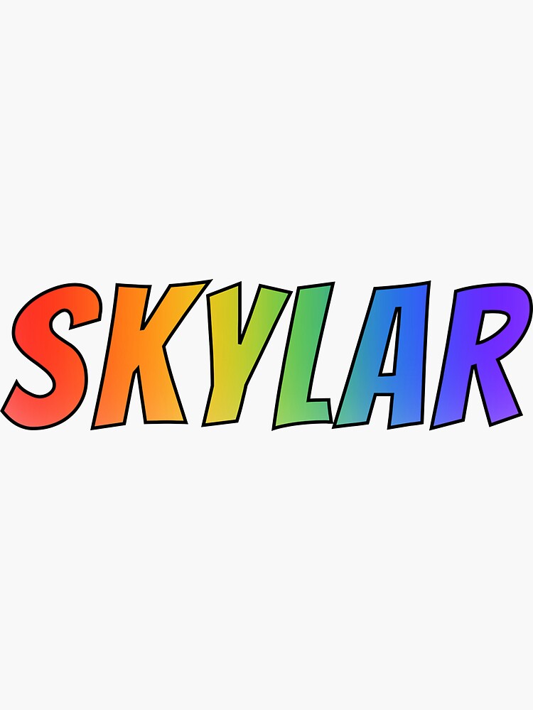 ""SKYLAR" First Name Rainbow Gradient Pattern" Sticker For Sale By ...