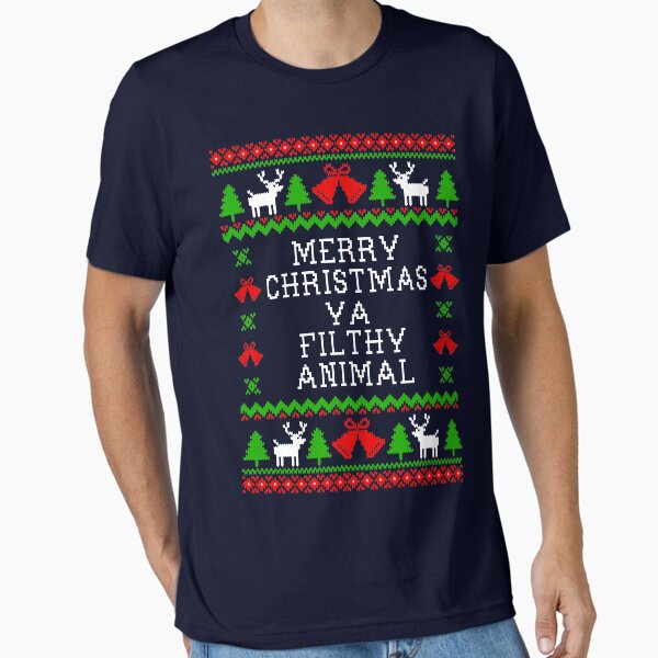 Item preview, Merry Christmas Ya Filthy Animal - Ugly Christmas Sweater Style designed and sold by Christmas-Tees.