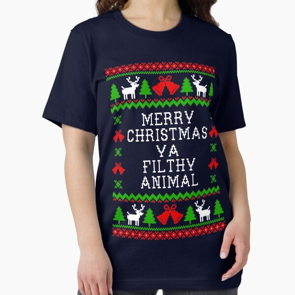 Item preview, Merry Christmas Ya Filthy Animal - Ugly Christmas Sweater Style designed and sold by Christmas-Tees.