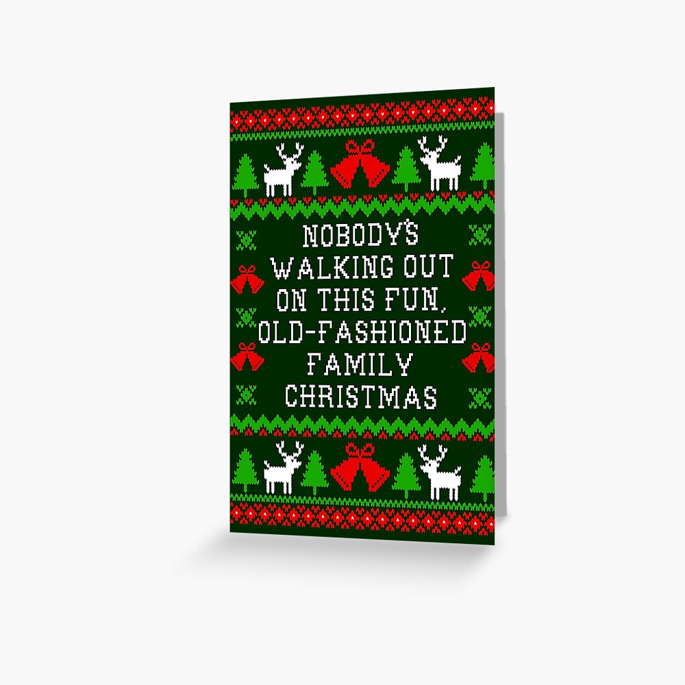 Impression Artistique Citation De Vacances De Noel Nodbody Marche Sur Ce Plaisir Noel De Famille A L Ancienne Style De Pull De Noel Laid Par Christmas Tees Redbubble