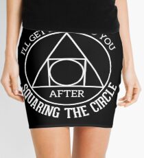 Funny Math - Squaring the circle Mini Skirt
