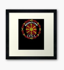 Macedonia Its In My DNA - Macedonia Macedonian Flag In Thumbprint Framed Print