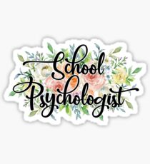 Floral School Psychologist Vinyl Sticker Sticker