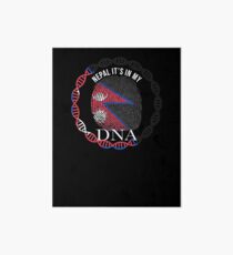 Nepal Its In My DNA - Nepal Nepalese Flag In Thumbprint Art Board