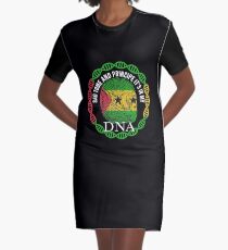 Sao Tome And Principe Its In My DNA - Sao Tome And Principe Sao Tomean Flag In Thumbprint Graphic T-Shirt Dress