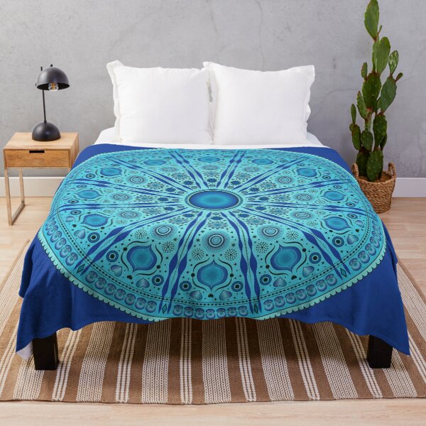 Item preview, Modern Turquoise Blue Mandala designed and sold by Elsy's Art.