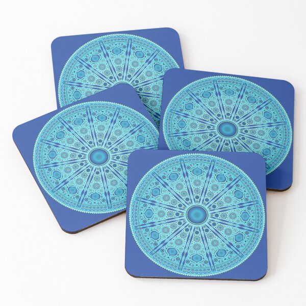 Item preview, Modern Turquoise Blue Mandala designed and sold by Elsy's Art.