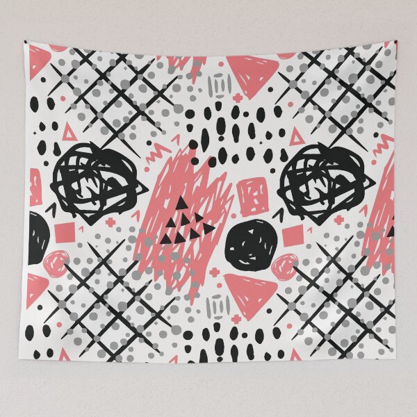 Item preview, Pink & Black Abstract Pattern designed and sold by PrettySimple Graphic Design.
