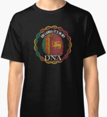Sri Lanka Its In My DNA - Sri Lanka Sri Lankan Flag In Thumbprint Classic T-Shirt